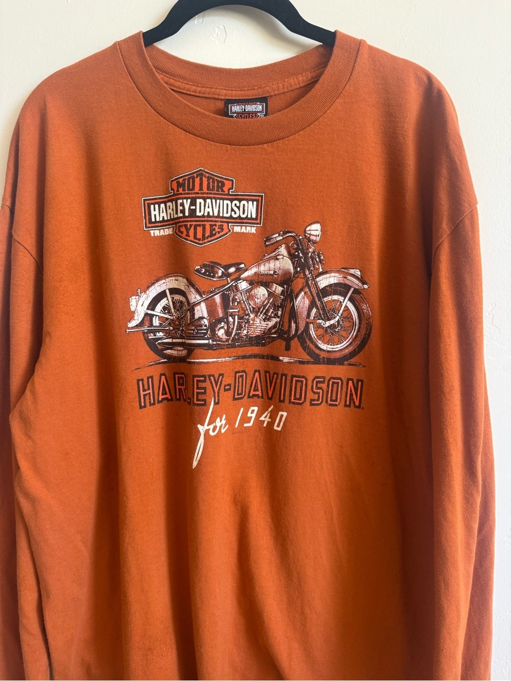 Harley-Davidson Long Sleeve Graphic Tee - Rust Orange
